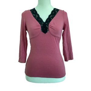 Guess 3/4 Sleeve Lace Top